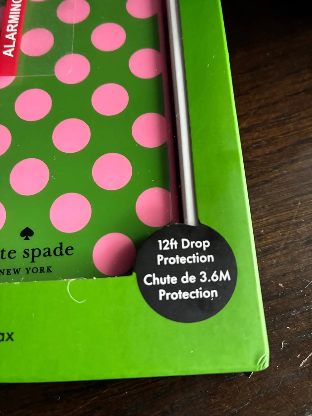 kate spade iPhone 17 Pro Max Protective Case — Green with Pink Polka Dots